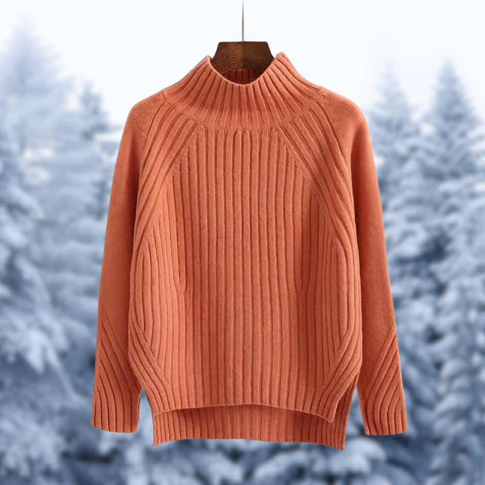 Women's ribbed sweater, view 2
