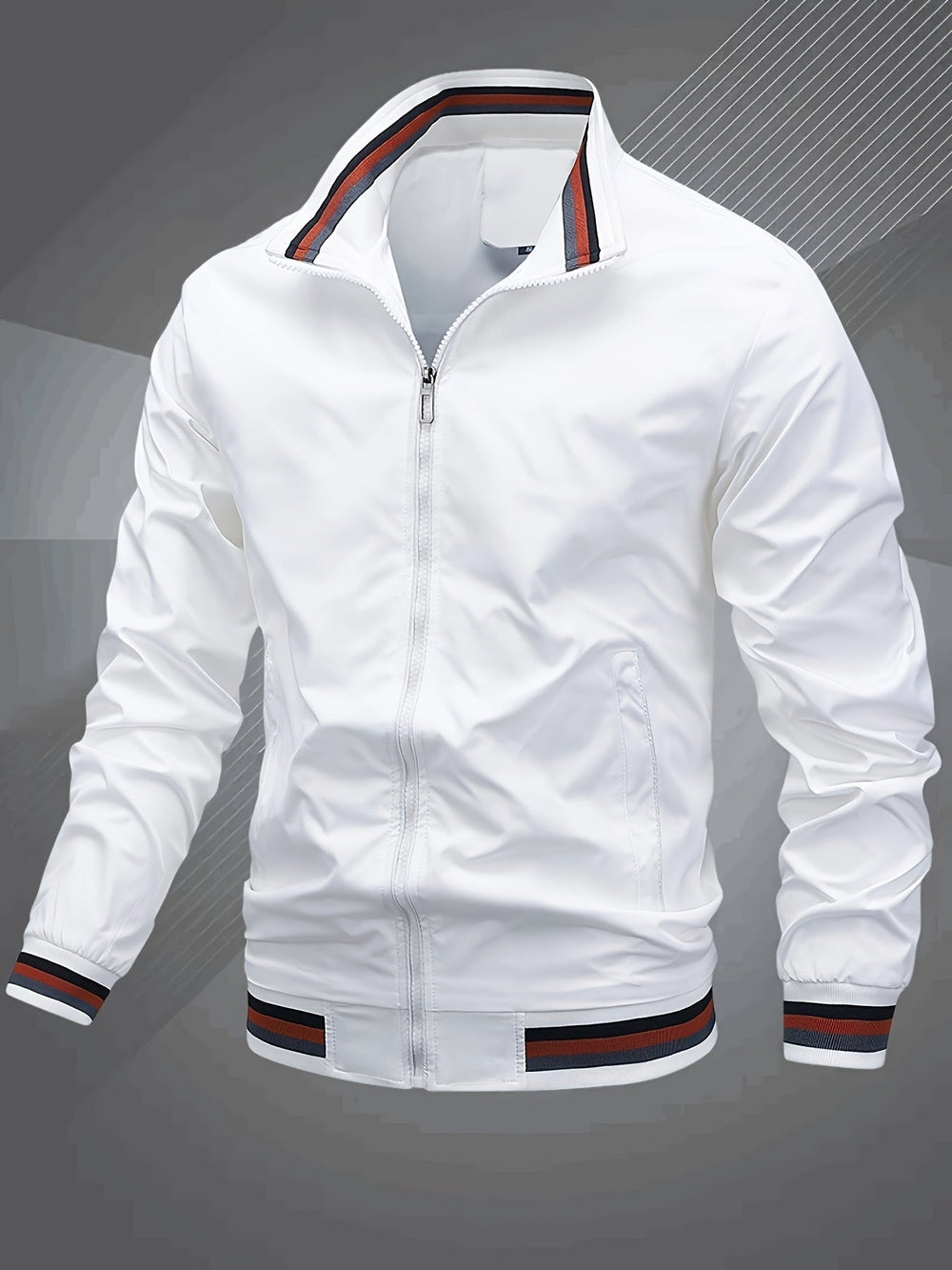 Men's longline bomber jacket, view 2