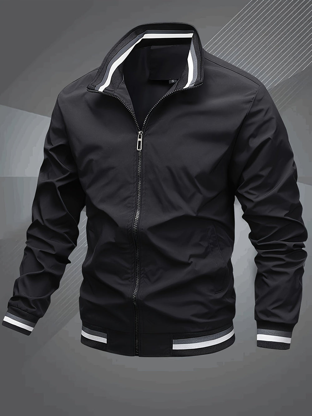 Men's longline bomber jacket, view 3