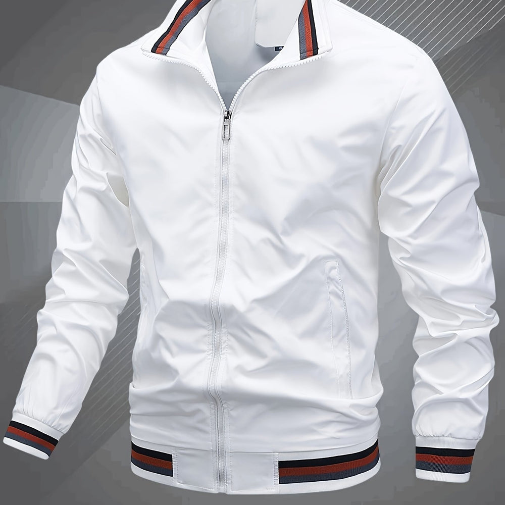 Men's longline bomber jacket, view 4