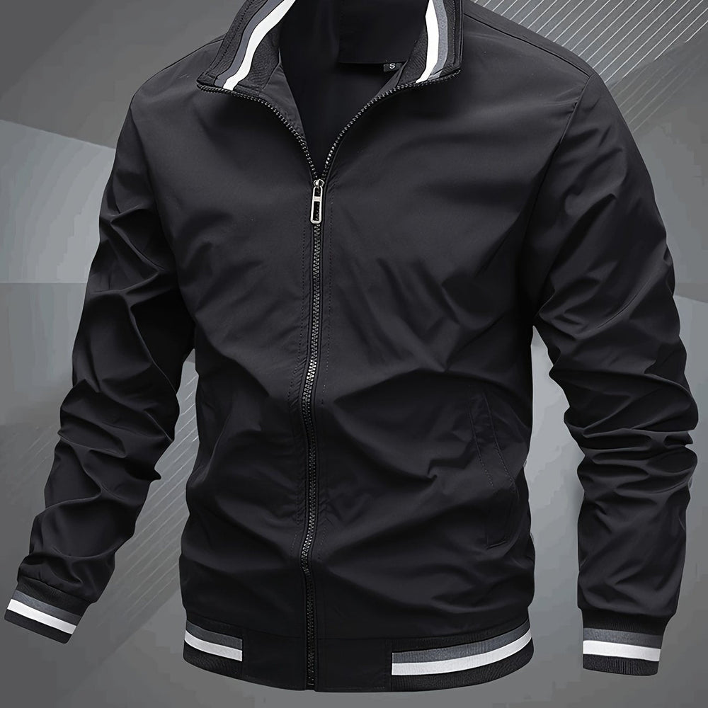 Men's longline bomber jacket, view 5