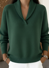 Women's v-neck sweater, view 1