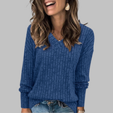 Women's v-neck sweater, view 3