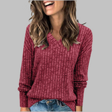 Women's v-neck sweater, view 5