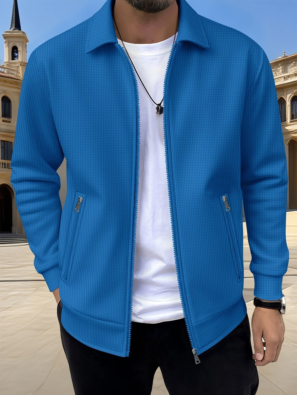 Men's zip-up coat, view 4