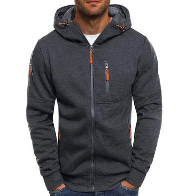 Men's zip-up coat, view 3