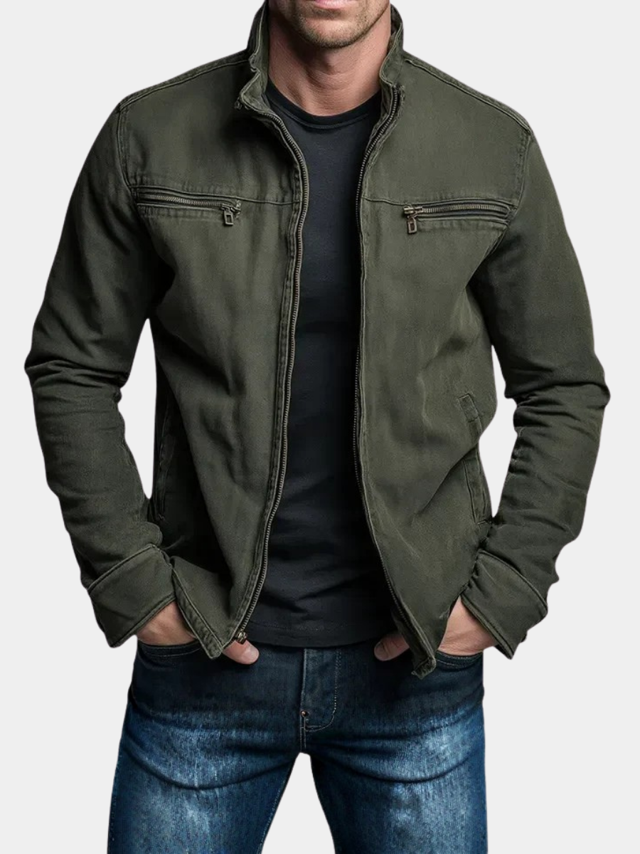 Men's zip-up coat, view 1