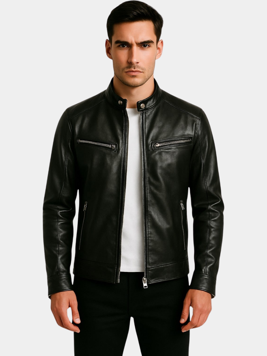 Men's zip-up coat, view 1