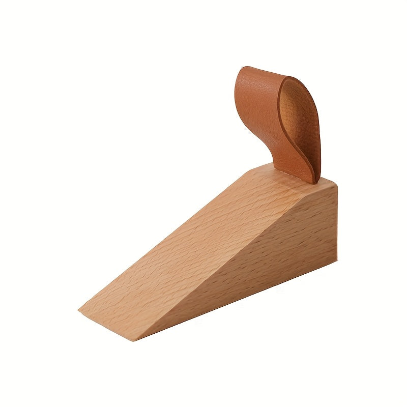 Scandinavian Style Solid Wood Door Wedge - Non-Slip Design for Home & Office