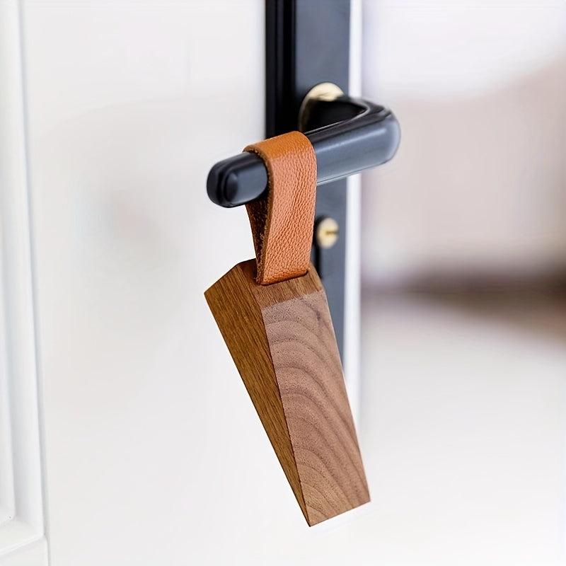 Scandinavian Style Solid Wood Door Wedge - Non-Slip Design for Home & Office