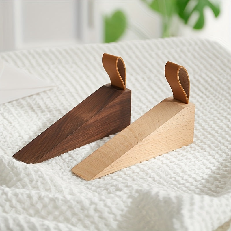 Scandinavian Style Solid Wood Door Wedge - Non-Slip Design for Home & Office