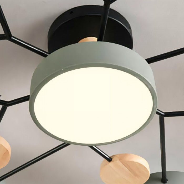 Scandinavian LED Ceiling Light – Branched Design, Warm White 3000K & 60cm