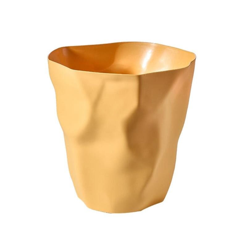 Nordic Style Irregular Waste Bin - Modern Minimalist Trash Can for Home & Office Decor
