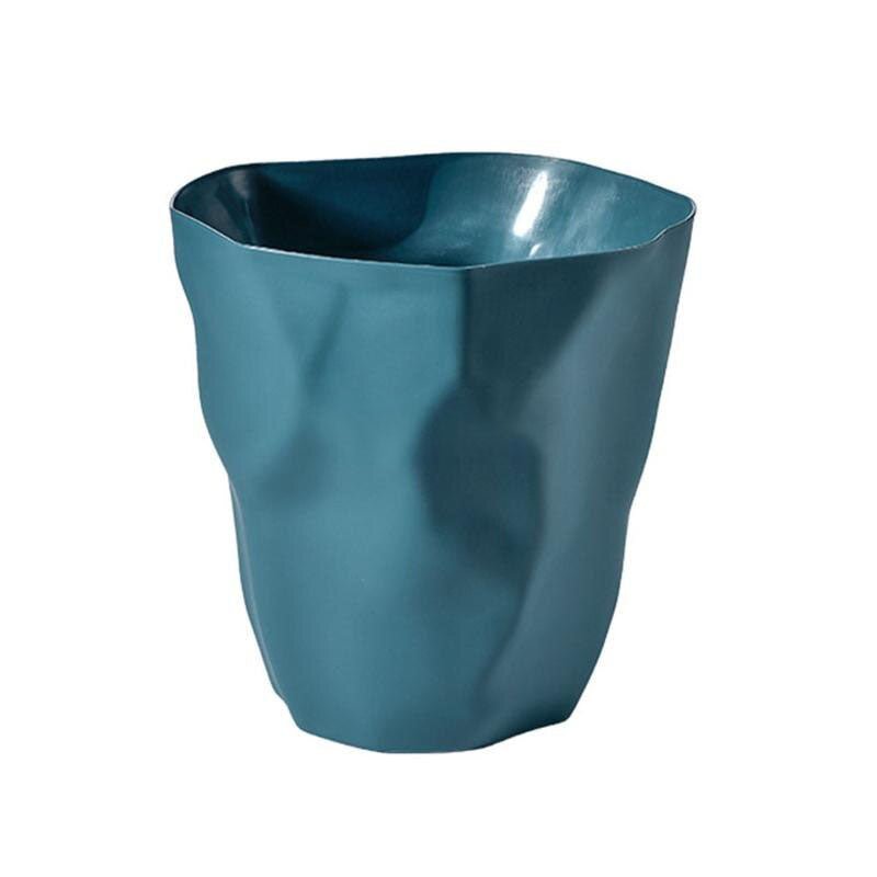 Nordic Style Irregular Waste Bin - Modern Minimalist Trash Can for Home & Office Decor