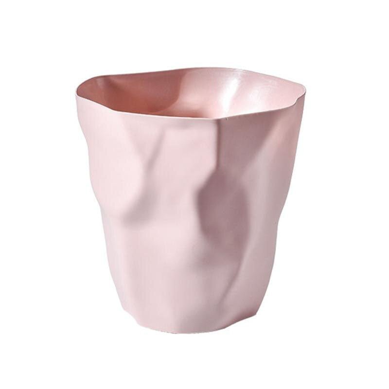 Nordic Style Irregular Waste Bin - Modern Minimalist Trash Can for Home & Office Decor