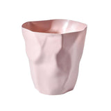 Nordic Style Irregular Waste Bin - Modern Minimalist Trash Can for Home & Office Decor