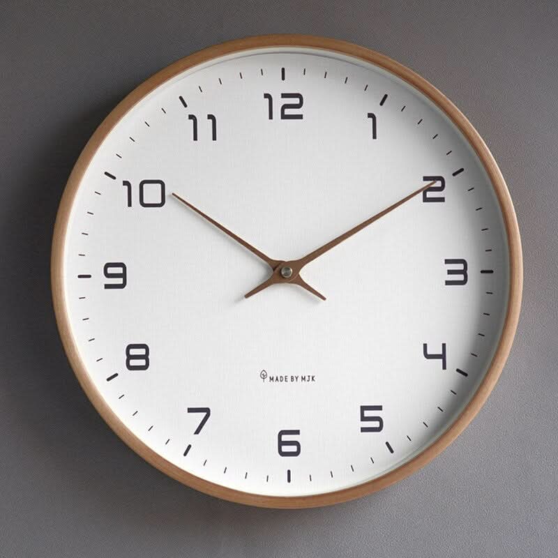 Lautlose Holzwanduhr – Geräuschloses Design für Ruhe und Stil | Perfekte Wanddekoration