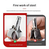Stainless Steel Nose Hair Trimmer – Manual, Waterproof & Rounded Blades