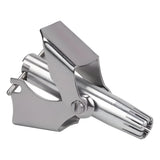 Stainless Steel Nose Hair Trimmer – Manual, Waterproof & Rounded Blades