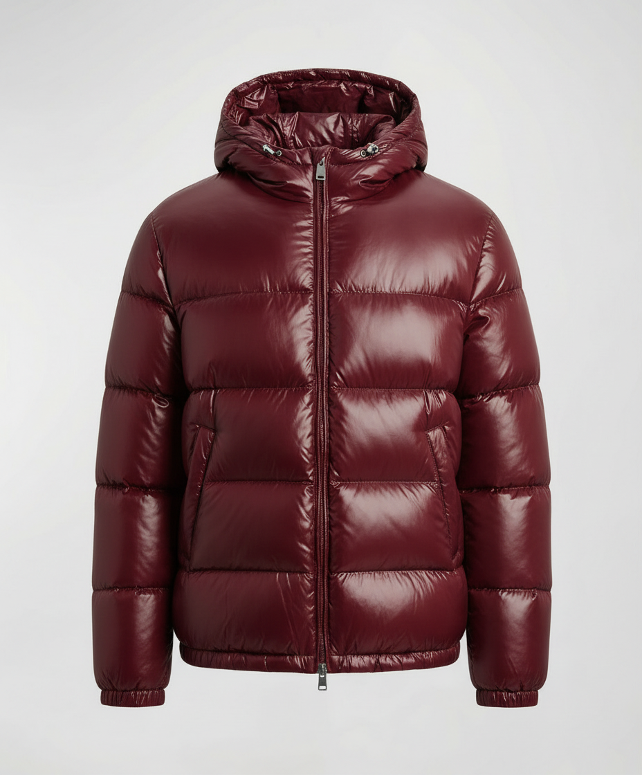 Women's hooded puffer jacket, view 5