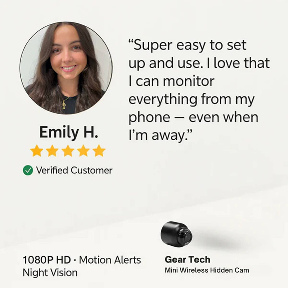 1080P HD Discreet Wireless Camera with Audio - Perfect for Home Monitoring & Security