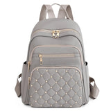 Lightweight Water-Resistant Nylon Backpack for Women - Ideal for Travel & School Use