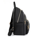 Lightweight Water-Resistant Nylon Backpack for Women - Ideal for Travel & School Use