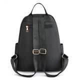 Lightweight Water-Resistant Nylon Backpack for Women - Ideal for Travel & School Use