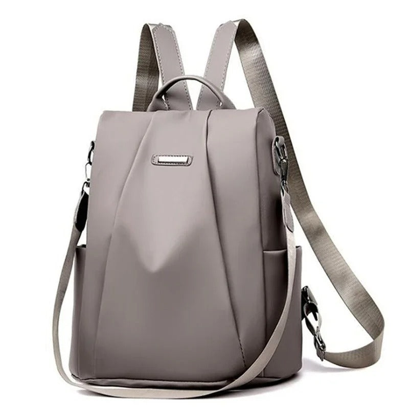 Women's Lightweight Water-Resistant Nylon Backpack - Versatile Multi-Way Carry Design