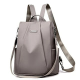 Women's Lightweight Water-Resistant Nylon Backpack - Versatile Multi-Way Carry Design