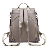 Women's Lightweight Water-Resistant Nylon Backpack - Versatile Multi-Way Carry Design