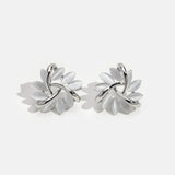 Amara Round Opal Flower Stud Earrings