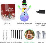 Lotte 213 cm Inflatable Light-Up Snowman - Festive Holiday Decoration for Indoor & Outdoor Use