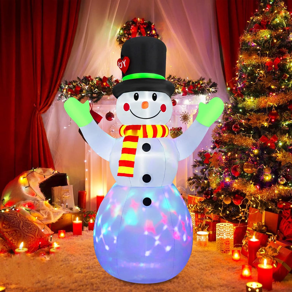 Lotte 213 cm Inflatable Light-Up Snowman - Festive Holiday Decoration for Indoor & Outdoor Use