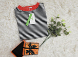 Orange-navy-blue-white striped Long Sleeve - HerbstStreifen