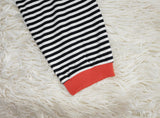 Orange-navy-blue-white striped Long Sleeve - HerbstStreifen
