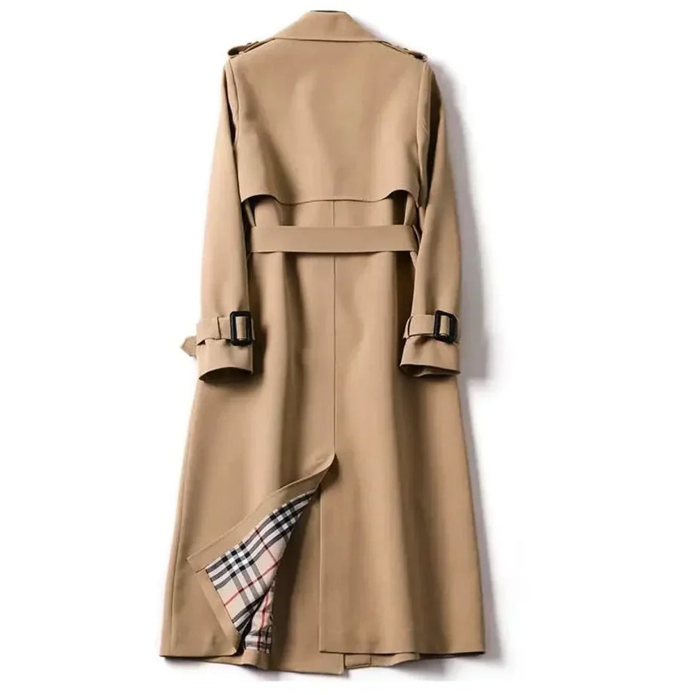 Women's belted trench coat, view 3