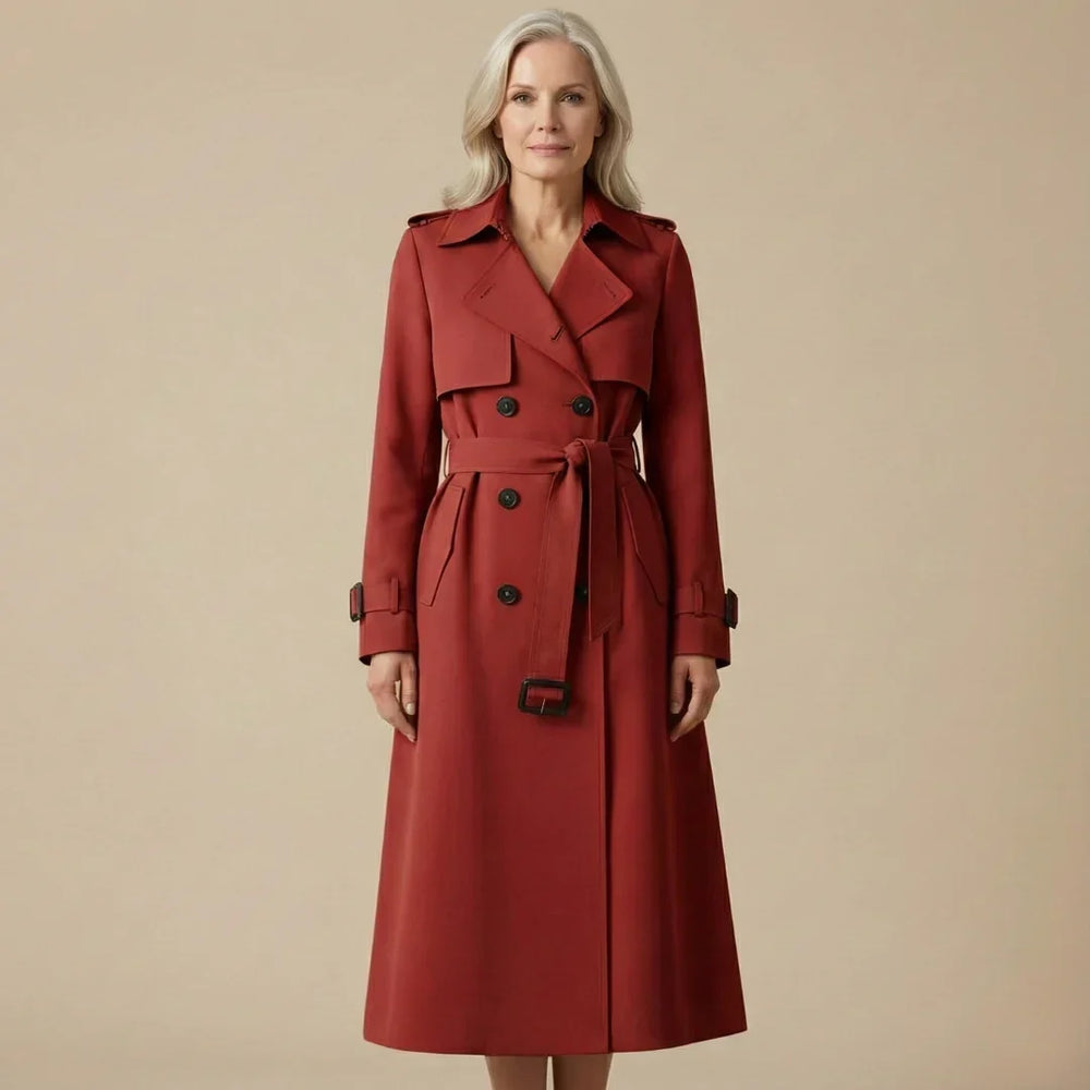 Women's belted trench coat, view 5