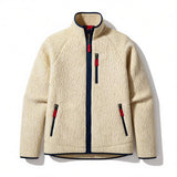 Men's oversized longline wrap coat worn open over a knit