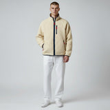 Men's relaxed oversized coat, back view