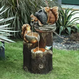 Outdoor Fountain Solar Garden Birdbath
