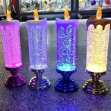 Rechargeable LED Christmas Candles with Glitter - Festive & Eco-Friendly Holiday Decor