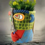 Kalsten | Handmade Picasso Brutalist Abstract Beauty Face Flower Pot