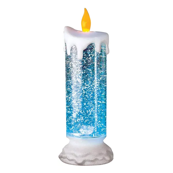 Rechargeable LED Christmas Candles with Glitter - Festive & Eco-Friendly Holiday Decor