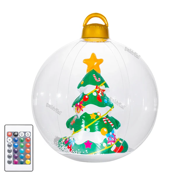 Enhanced Product Title: **LED Inflatable Outdoor Christmas Ball with Lights – Festive Holiday Decoration for Yard & Garden**