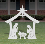 Holy Night Outdoor Christmas Nativity Set - 3D Illuminated Display for Festive Holiday Decor