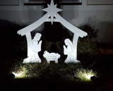 Holy Night Outdoor Christmas Nativity Set - 3D Illuminated Display for Festive Holiday Decor
