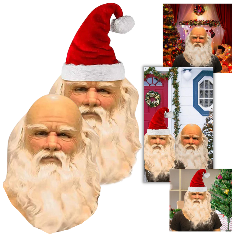 Realistic Cosplay Santa Claus Mask for Holiday Costumes | Perfect for Christmas Parties & Festive Events