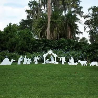 Holy Night Outdoor Christmas Nativity Set - 3D Illuminated Display for Festive Holiday Decor