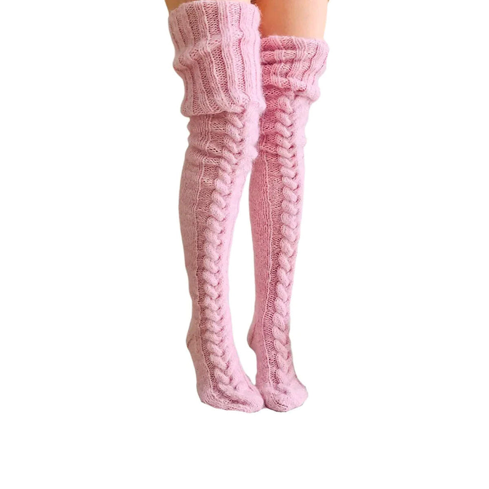 Cozy Over-the-Knee Knit Socks for Women - Stylish & Warm Winter Legwear